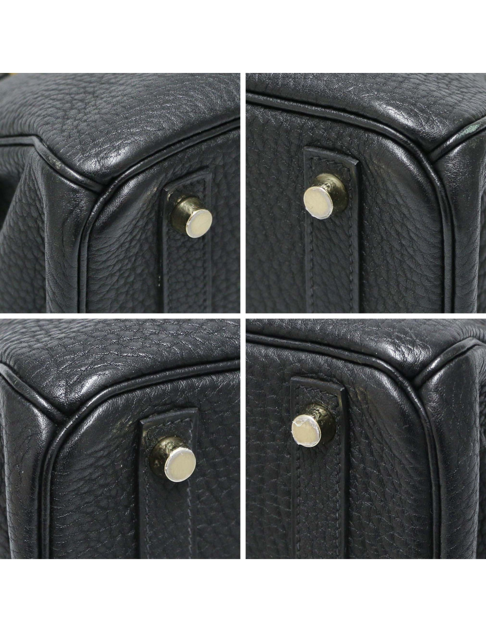 Birkin 30 HERMES cuir Fiord noir