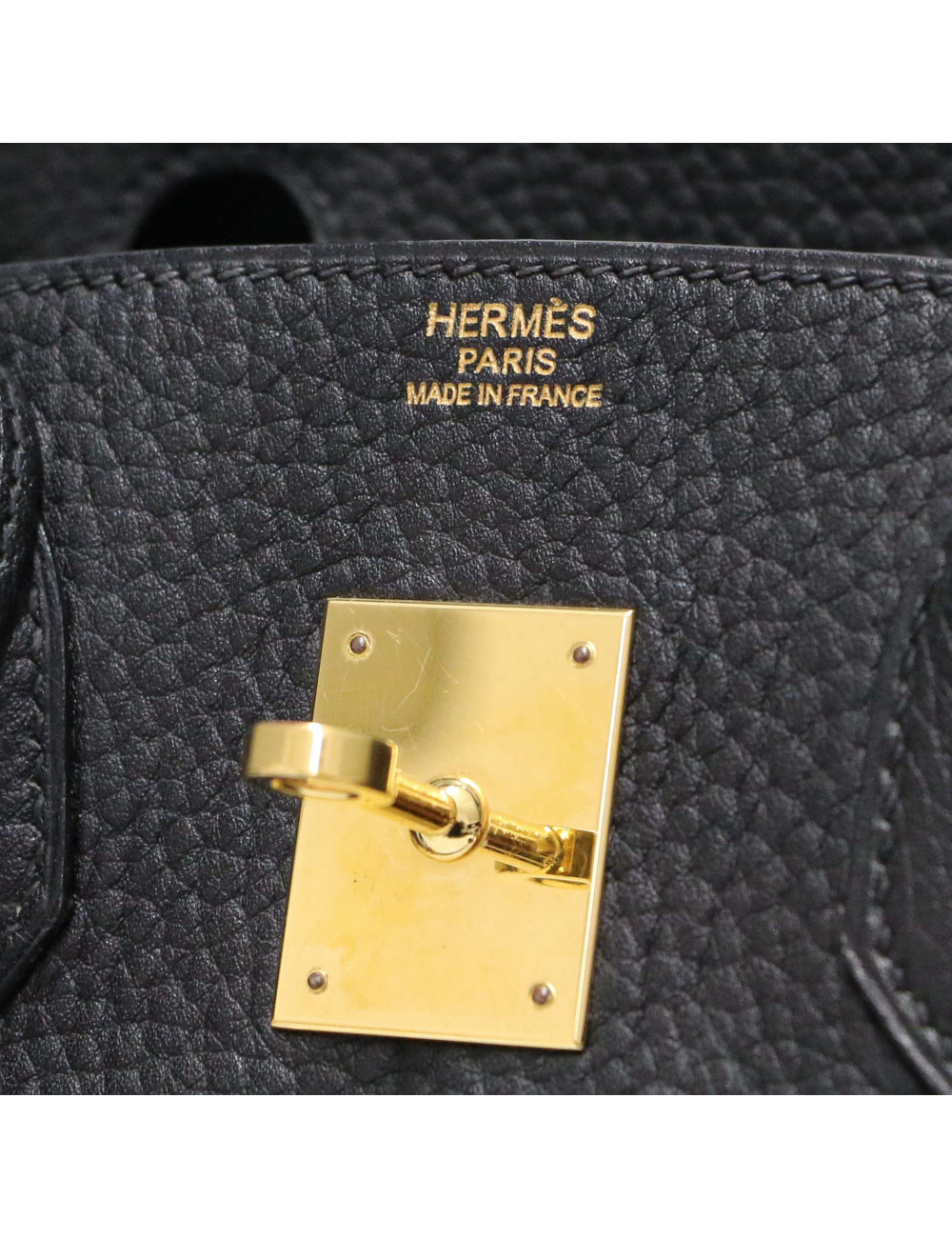 Birkin 30 HERMES cuir Fiord noir