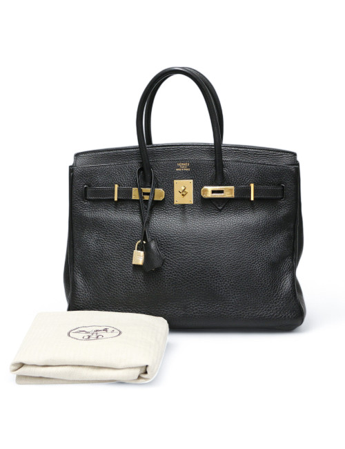 Birkin 35 HERMES cuir de veau Togo  NOIR