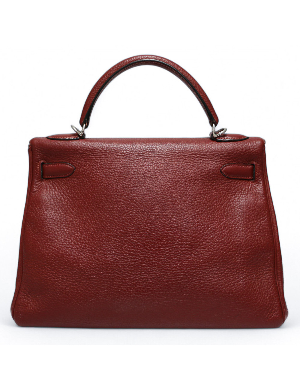 Kelly 32 HERMES cuir de veau Togo Bordeaux