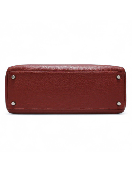 Kelly 32 HERMES cuir de veau Togo Bordeaux