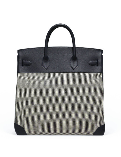 HAC 40 HERMES toile écrue bleue