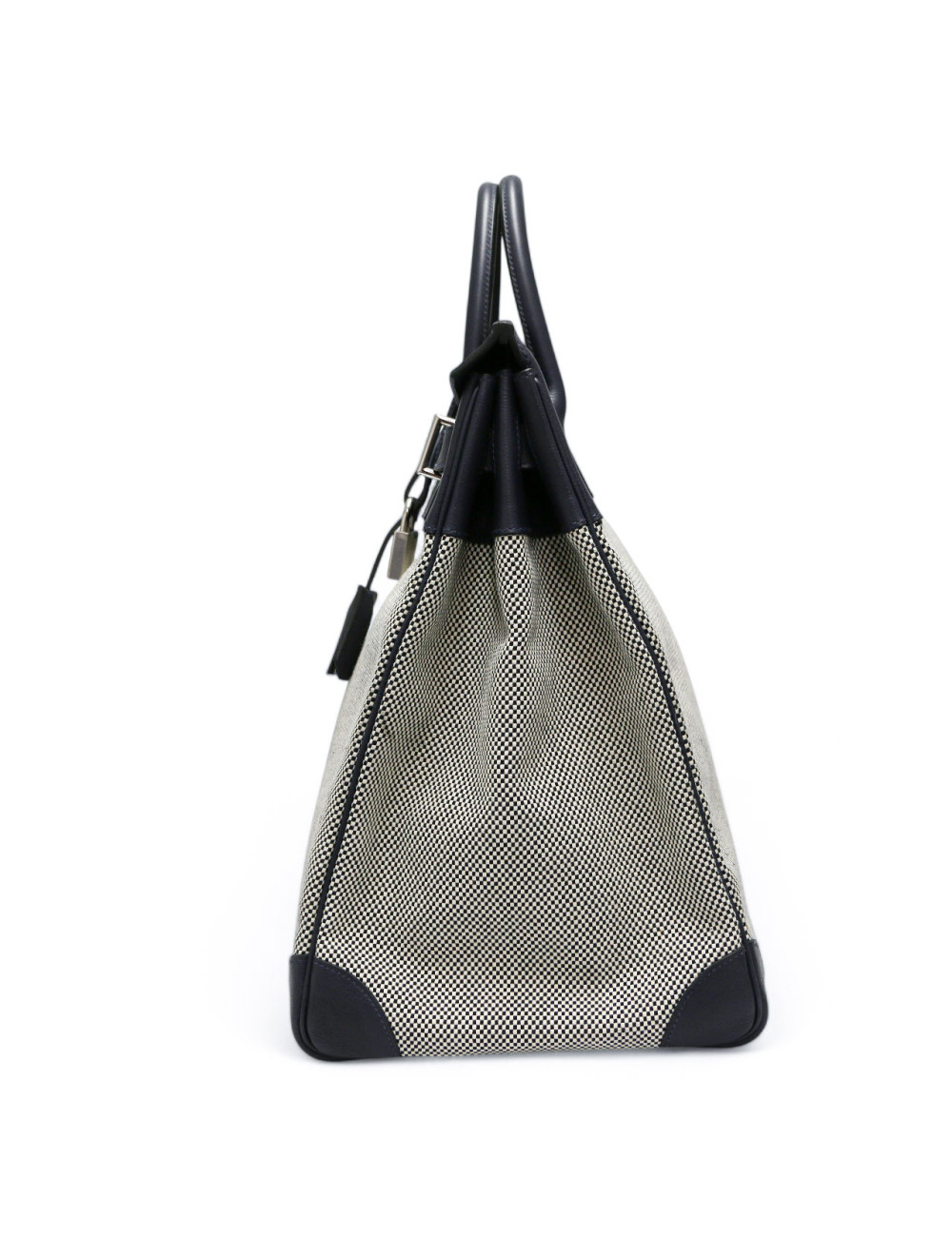 HAC 40 HERMES toile écrue bleue