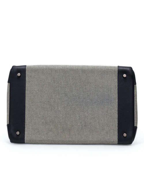 HAC 40 HERMES toile écrue bleue