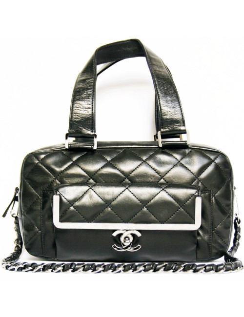 Sac CHANEL cuir matelassé noir