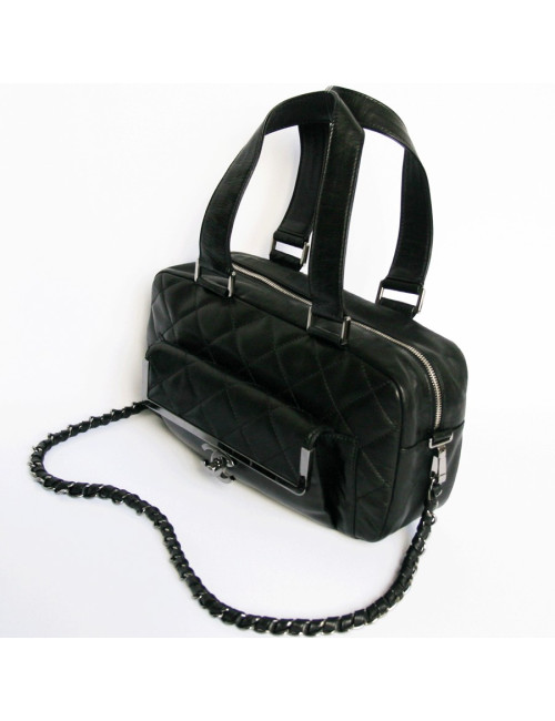 Sac CHANEL cuir matelassé noir