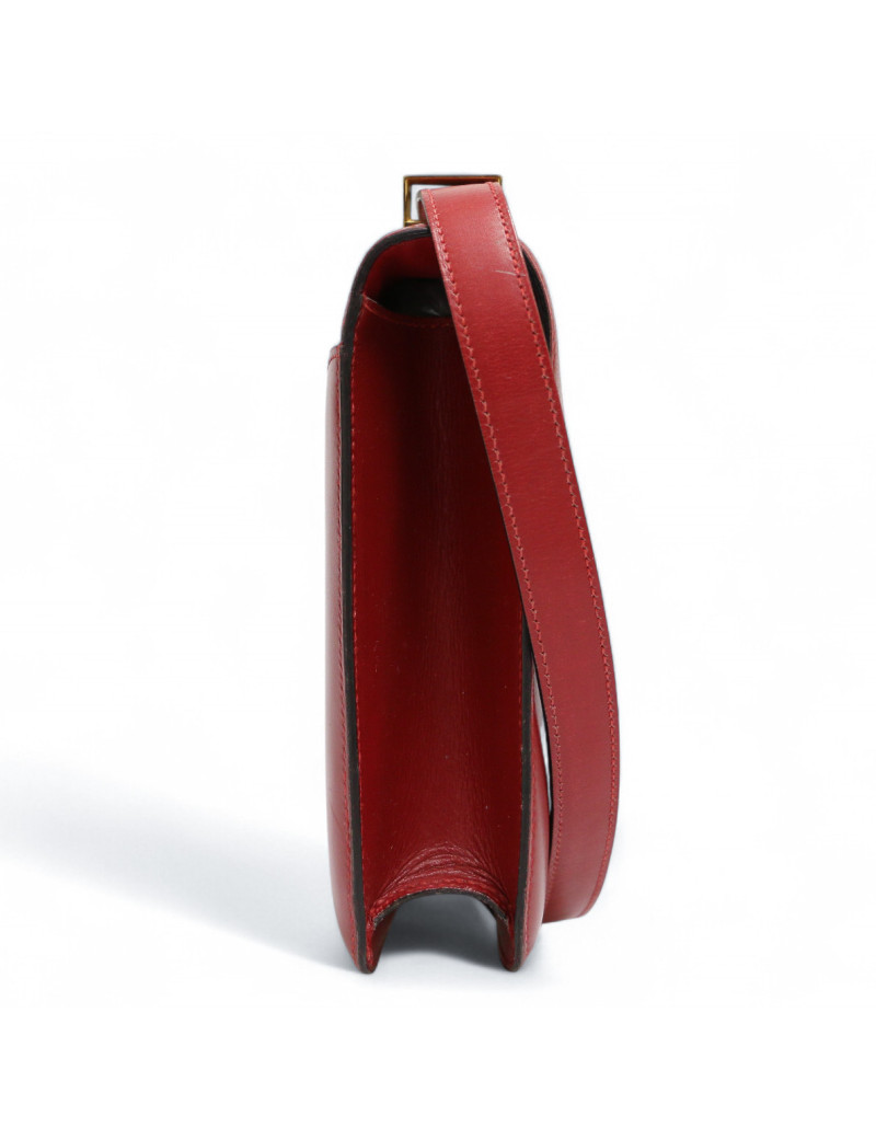 Constance HERMES cuir box rouge H