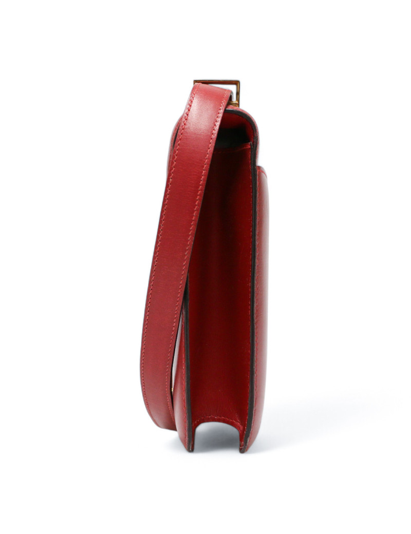 Constance HERMES cuir box rouge H