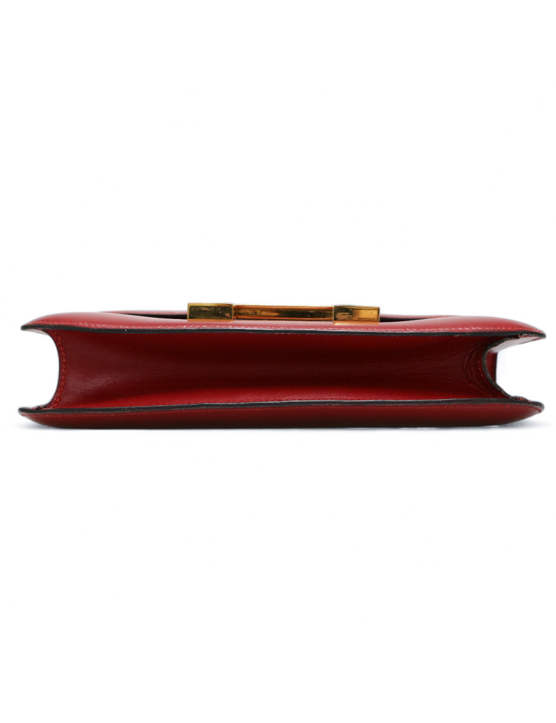 Constance HERMES cuir box rouge H