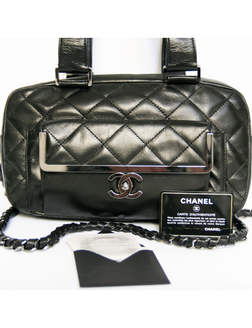Sac CHANEL cuir matelassé noir