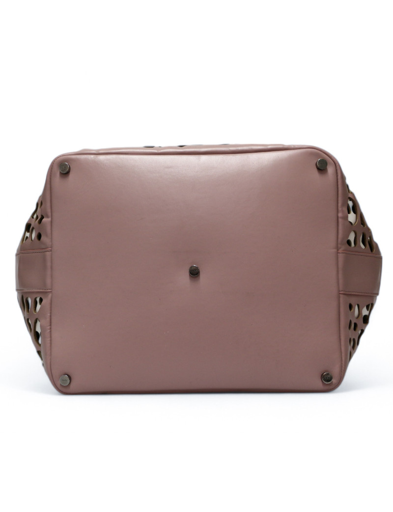 Cabas ALAIA perforé vieux rose