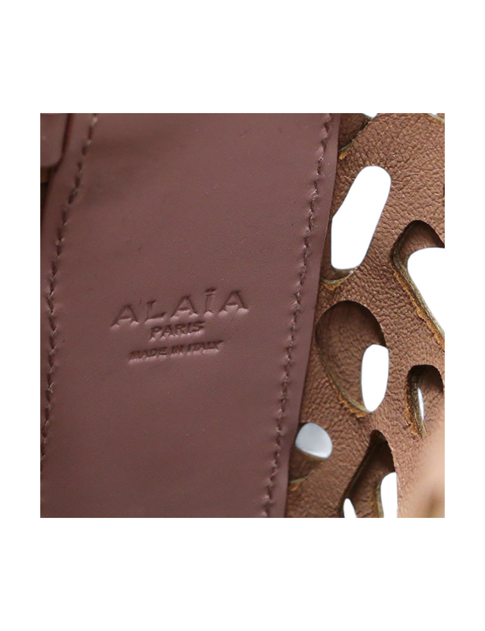 Cabas ALAIA perforé vieux rose