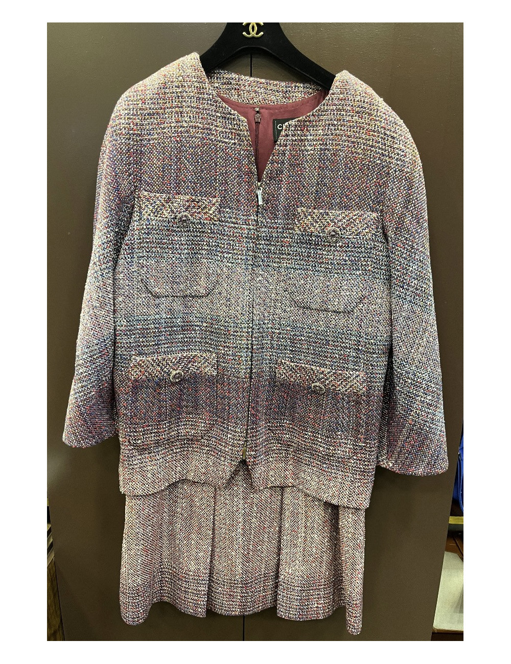 Tailleur CHANEL robe et veste T48