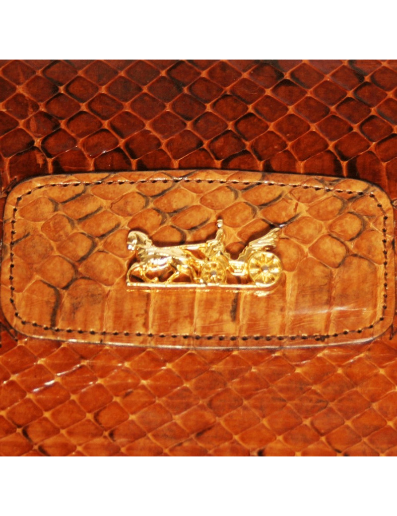 Sac en serpent marron 