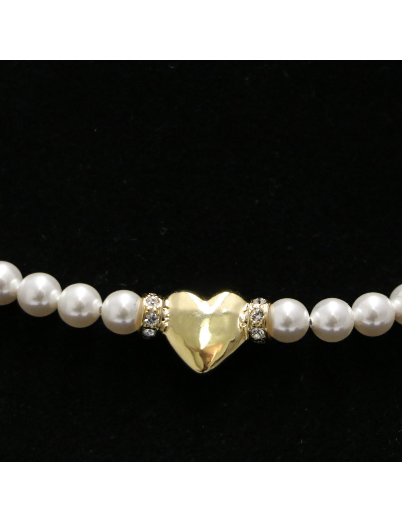 Ras de cou CHANEL perles et coeur