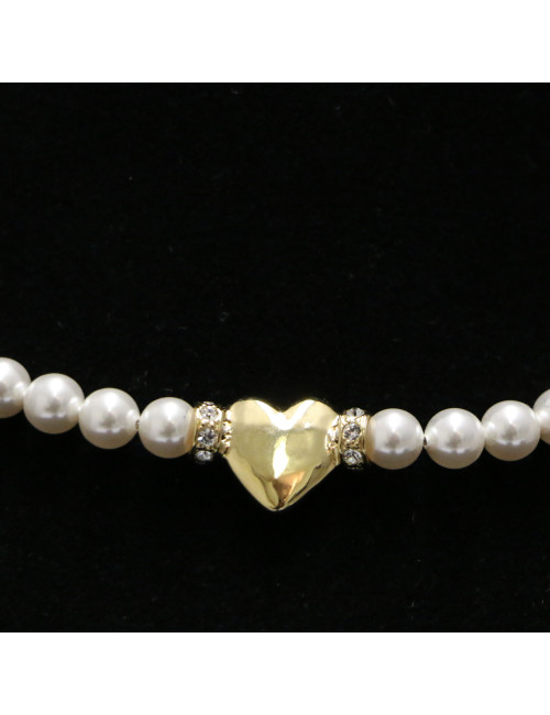 Ras de cou CHANEL perles et coeur
