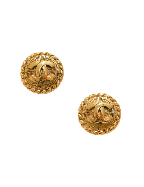 Boucles d'oreille clips CHANEL plaqué or