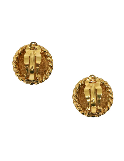 Boucles d'oreille clips CHANEL plaqué or