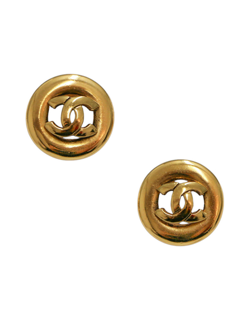 Clips CHANEL ronds dorés