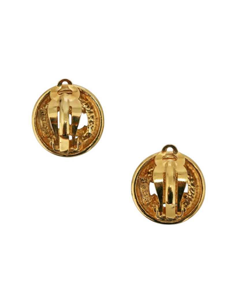 Clips CHANEL ronds dorés