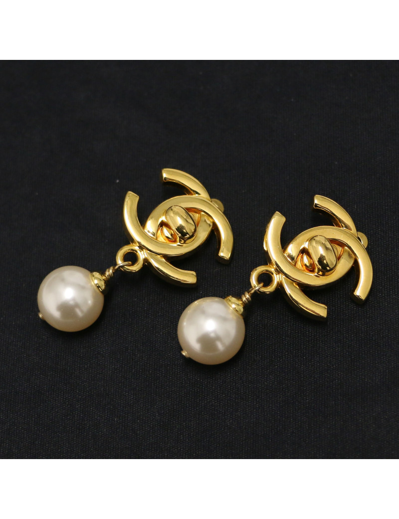 Clips CC perle pendante