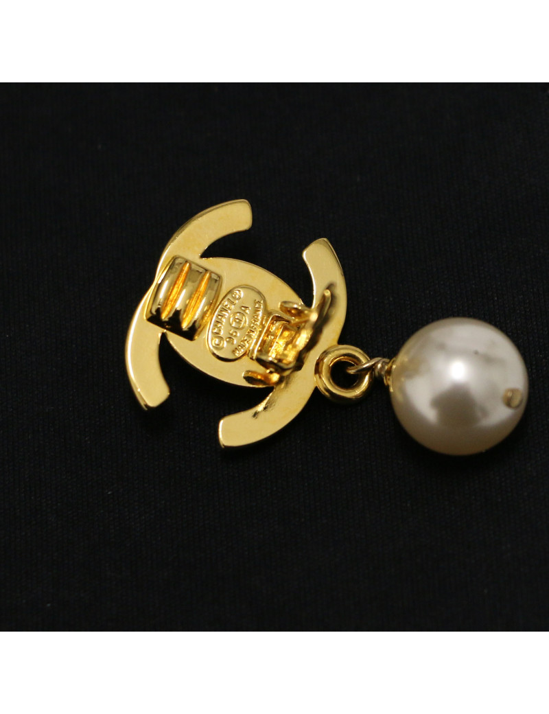 Clips CC perle pendante