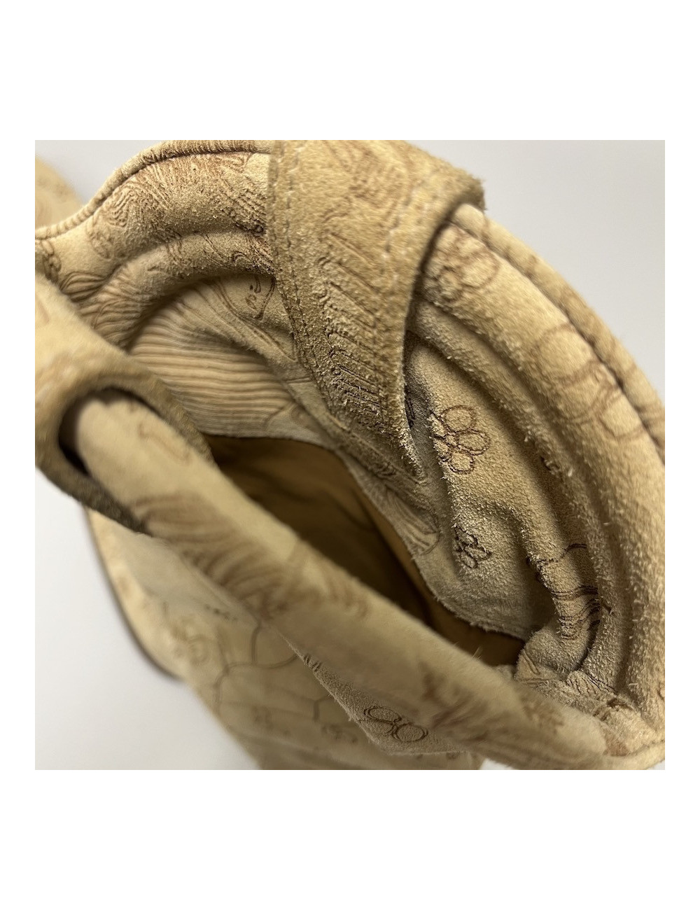 Santiags T36 JOHN GALLIANO daim beige impressions 