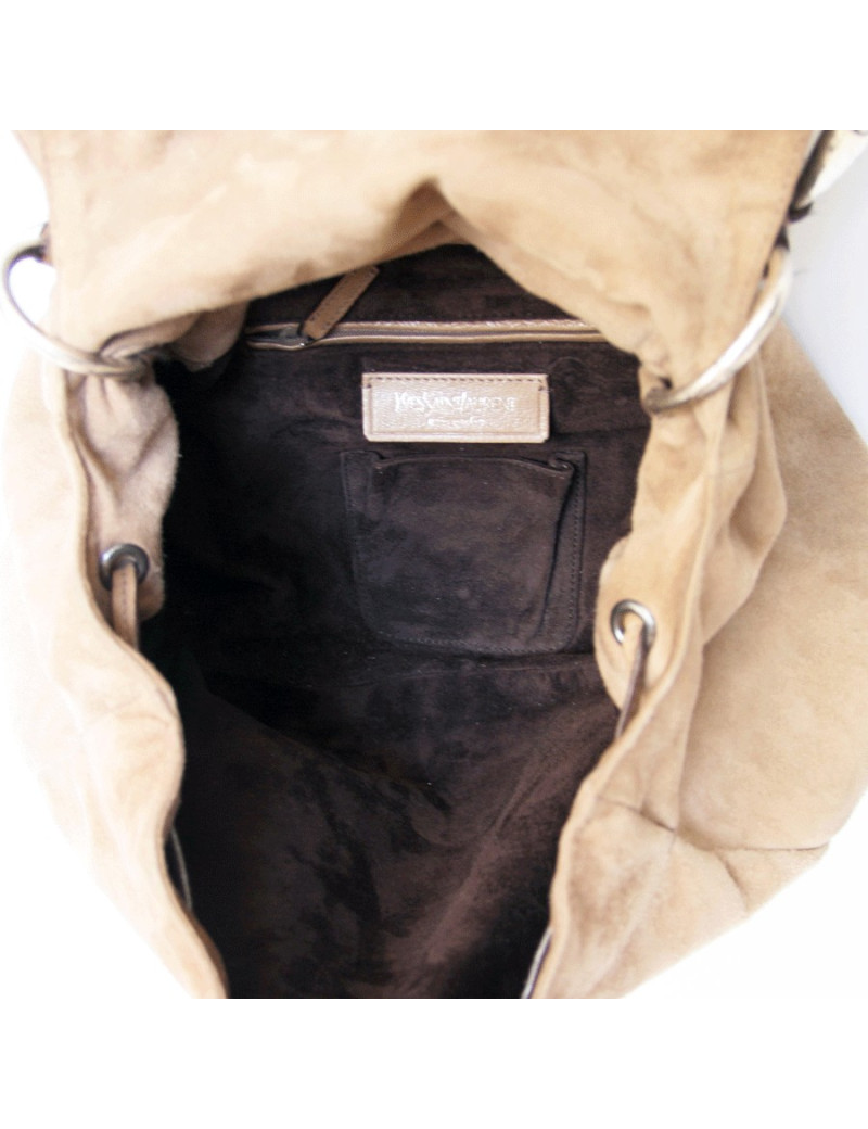 sac YVES SAINT LAURENT daim beige