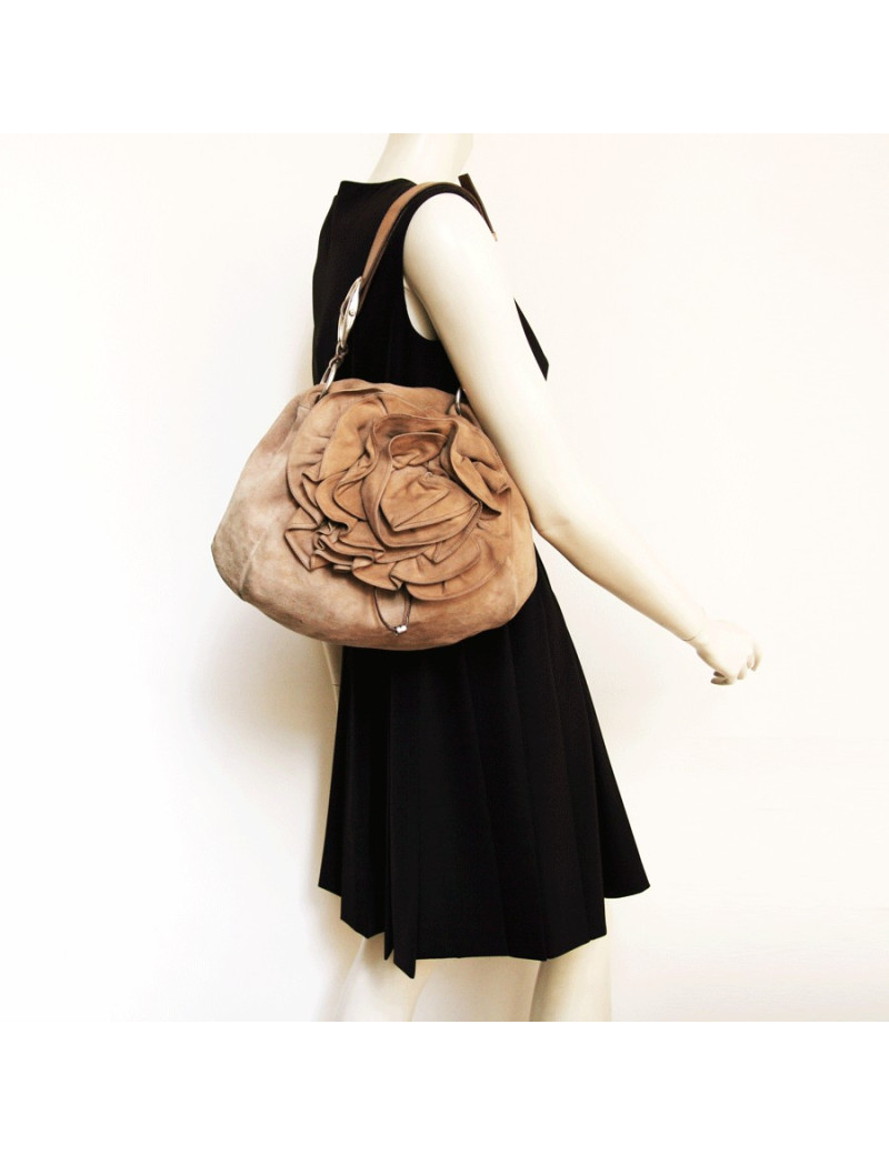 sac YVES SAINT LAURENT daim beige