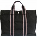 "Selina" bag or Tote HERMES Black canvas