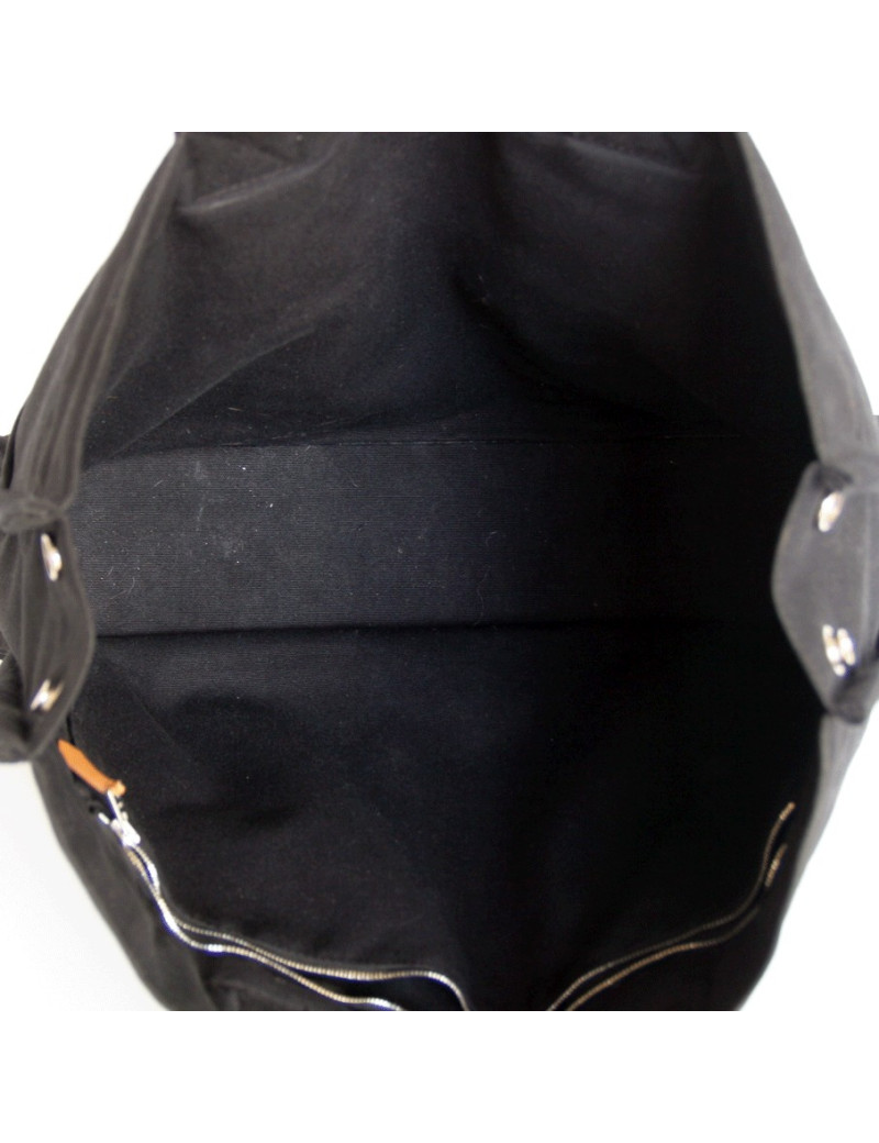 Sac garden party HERMES toile noire