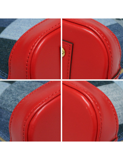 Sac ALma BB LOUIS VUITTON denim damier Monigram patchwork