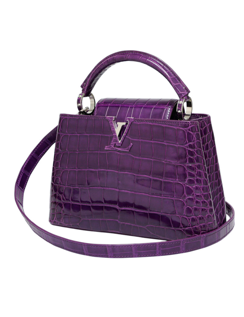 Sac Capucine  LOUIS VUITTON crocodile violet