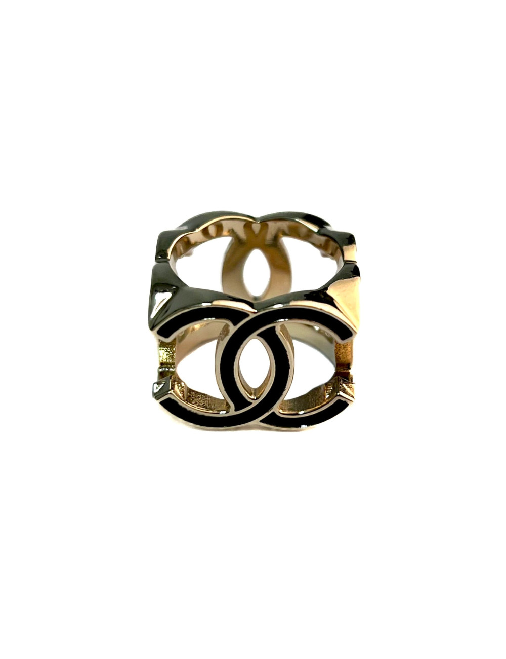 Bague CHANEL CC blanche