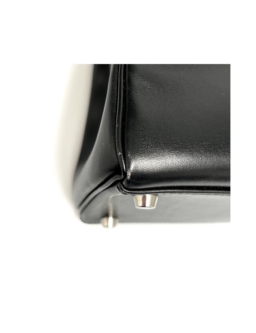 Kelly 35 box noir bijouterie argent