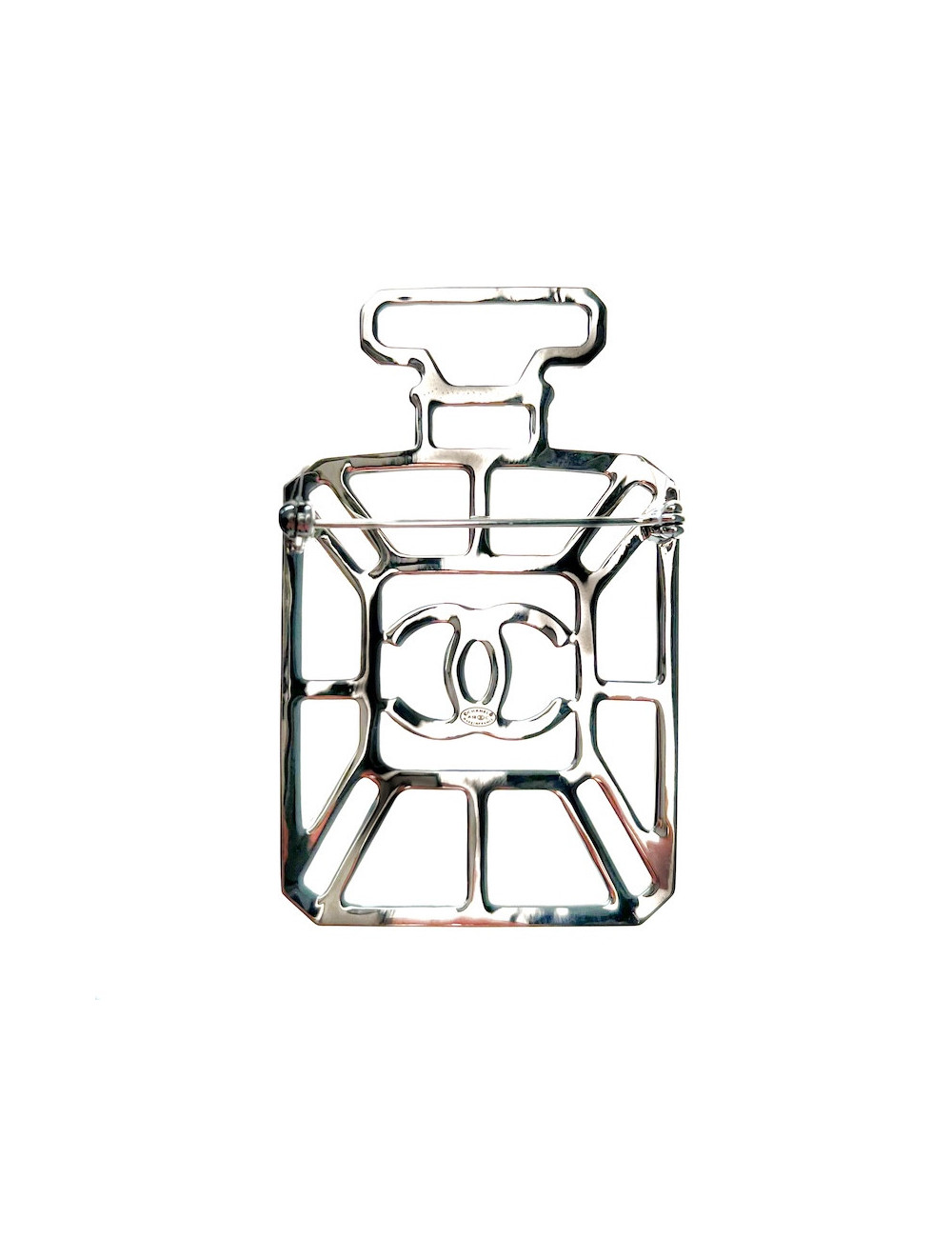 Broche CHANEL flacon de parfum cristaux