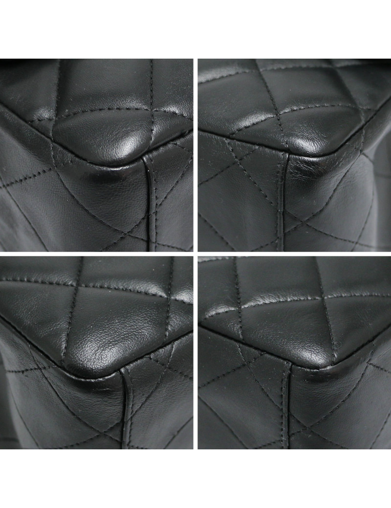 Maxi Jumbo CHANEL cuir matelassé noir