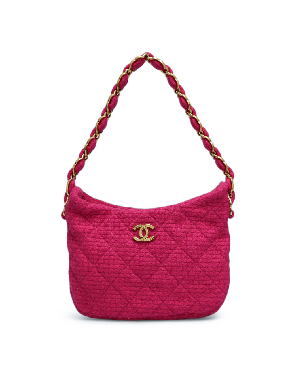 Sac CHANEL Hobo tweed rose 