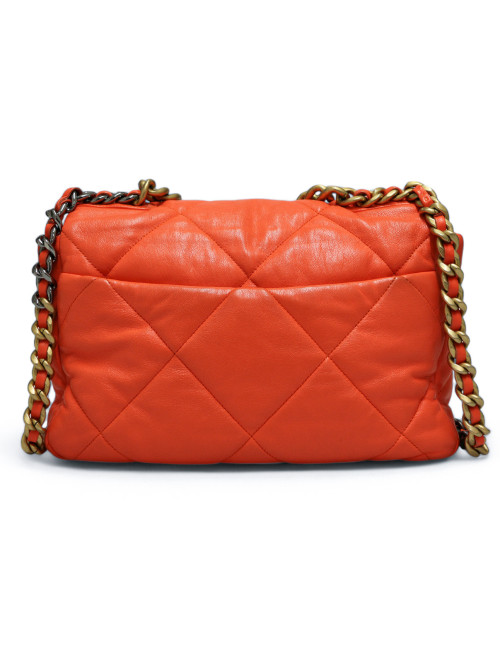 Sac  à rabat 19 CHANEL orange