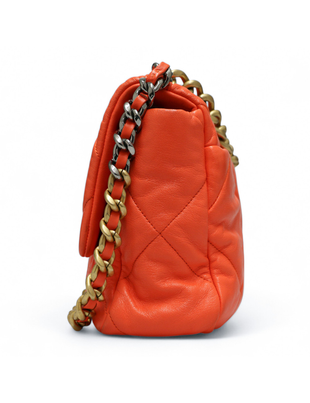 Sac  à rabat 19 CHANEL orange