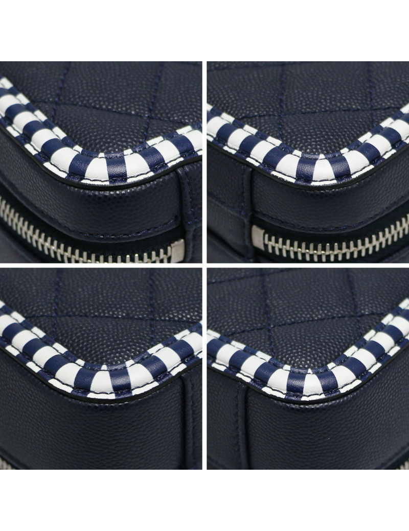 Sac caméra CHANEL bleu blanc