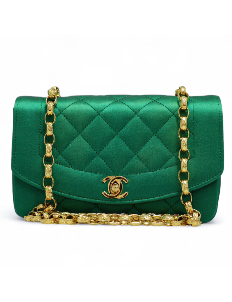 Mini Diana CHANEL satin vert