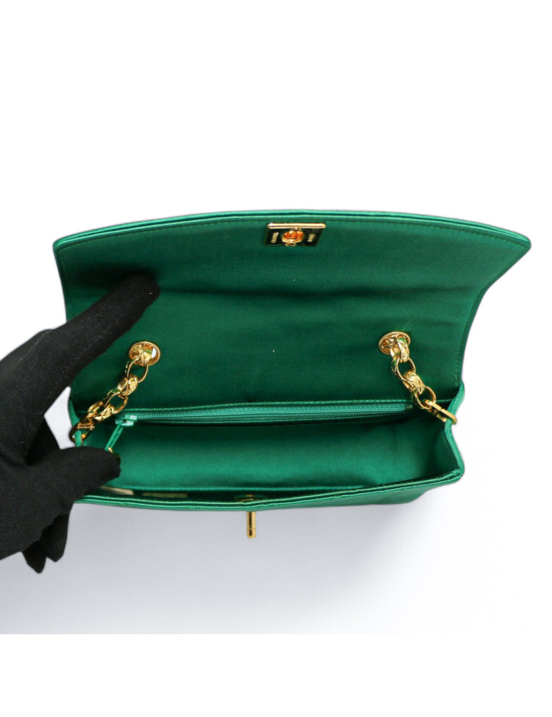 Mini Diana CHANEL satin vert