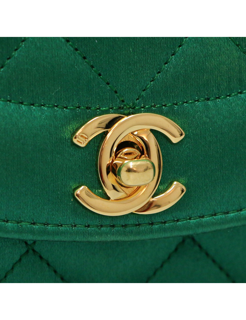 Mini Diana CHANEL satin vert