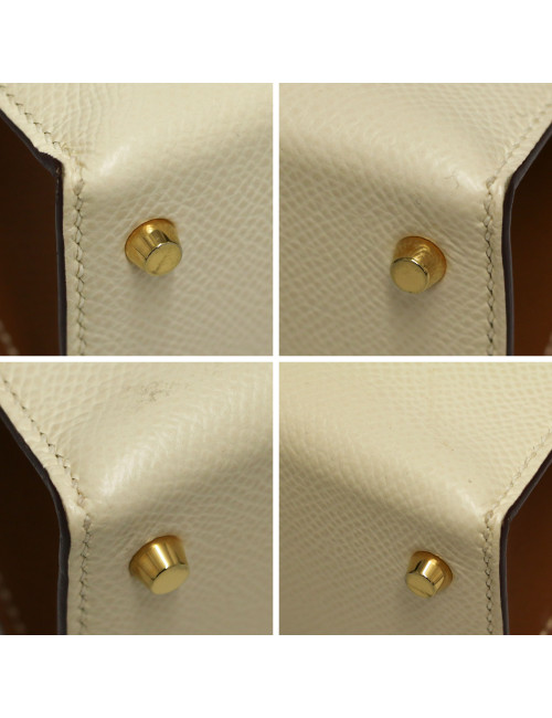 Kelly 20 HERMES sellier Epsom craie