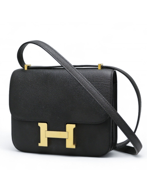 Sac Constance 18 HERMES epsom noir