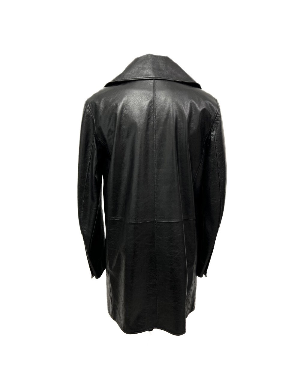 Veste cuir noir CHANEL T38
