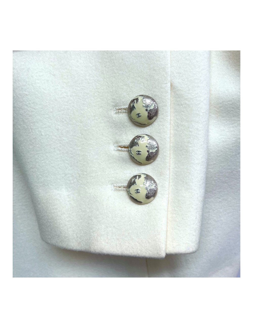 Caban CHANEL T42 laine écrue