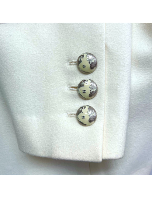 Caban CHANEL T42 laine écrue