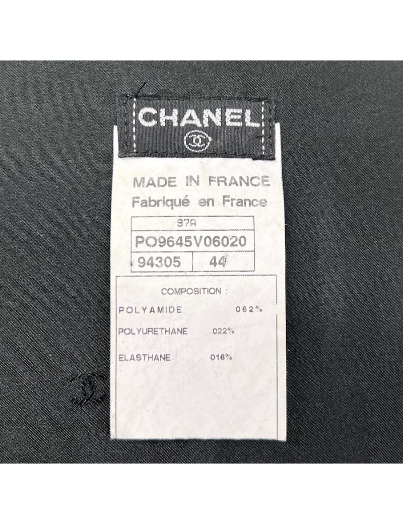 Veste longue CHANEL T 44 Vinyle noir